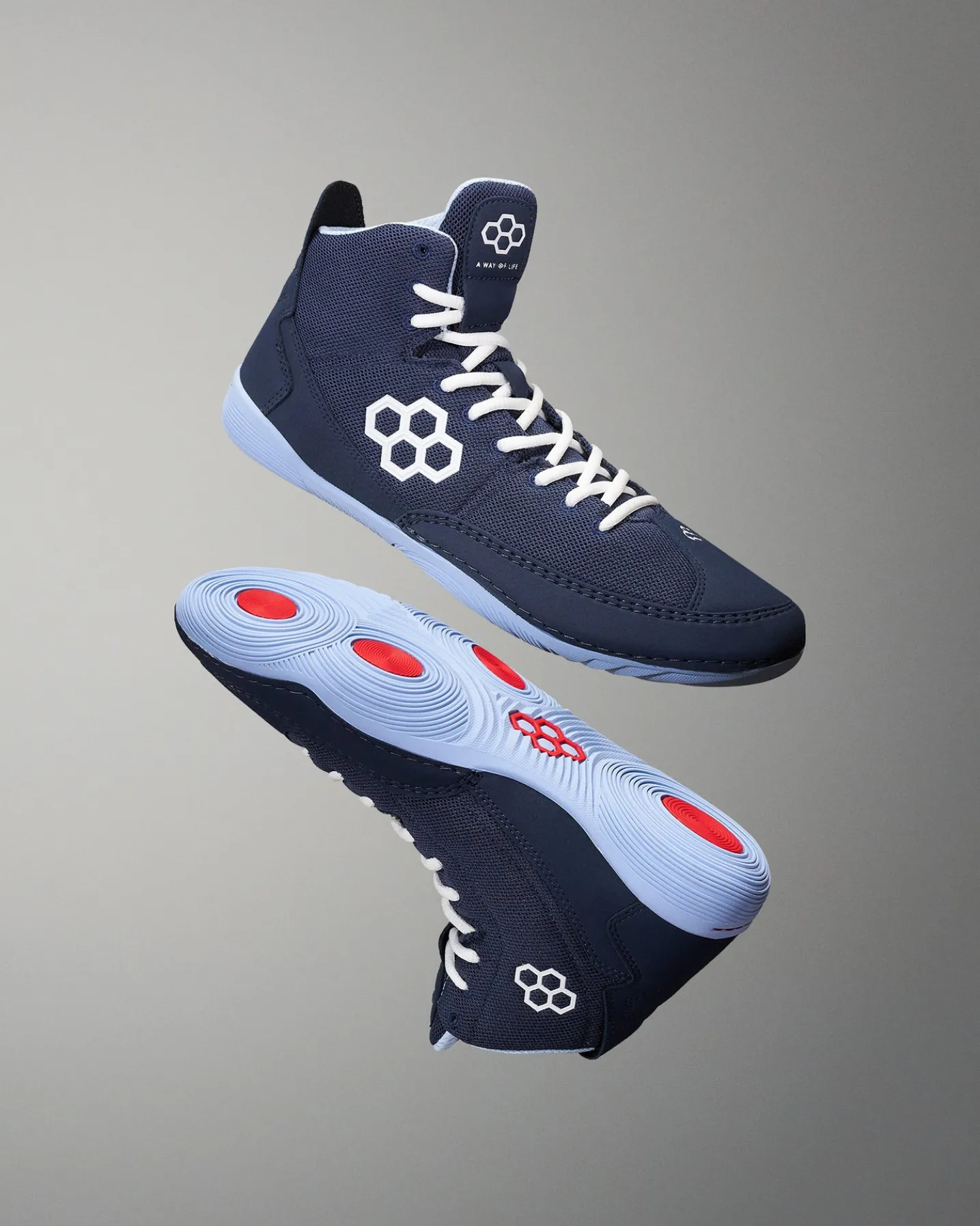 RUDIS Courage Adult Wrestling Shoes - Navy Carolina
