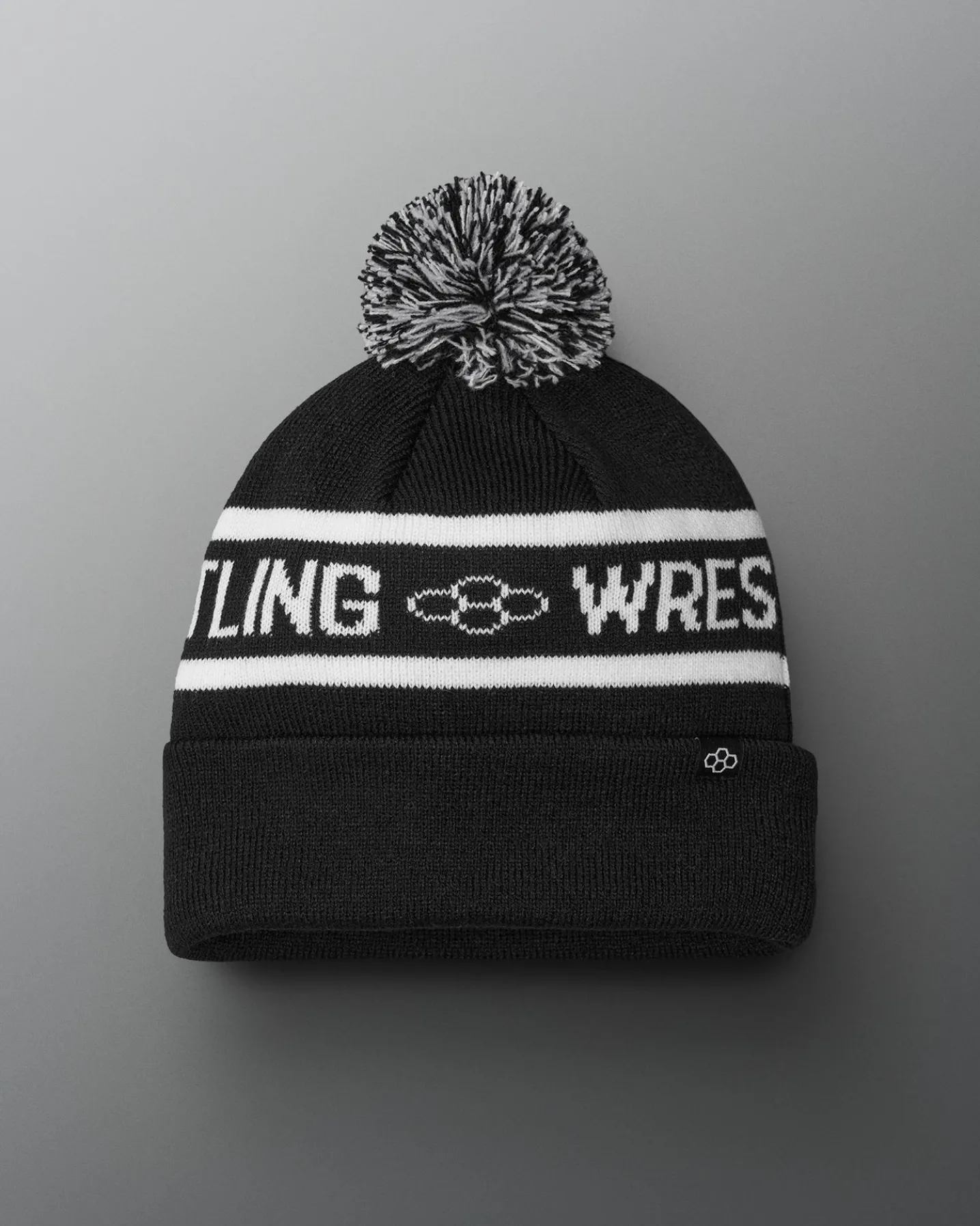 RUDIS Two Tone Pom Beanie - Black/White